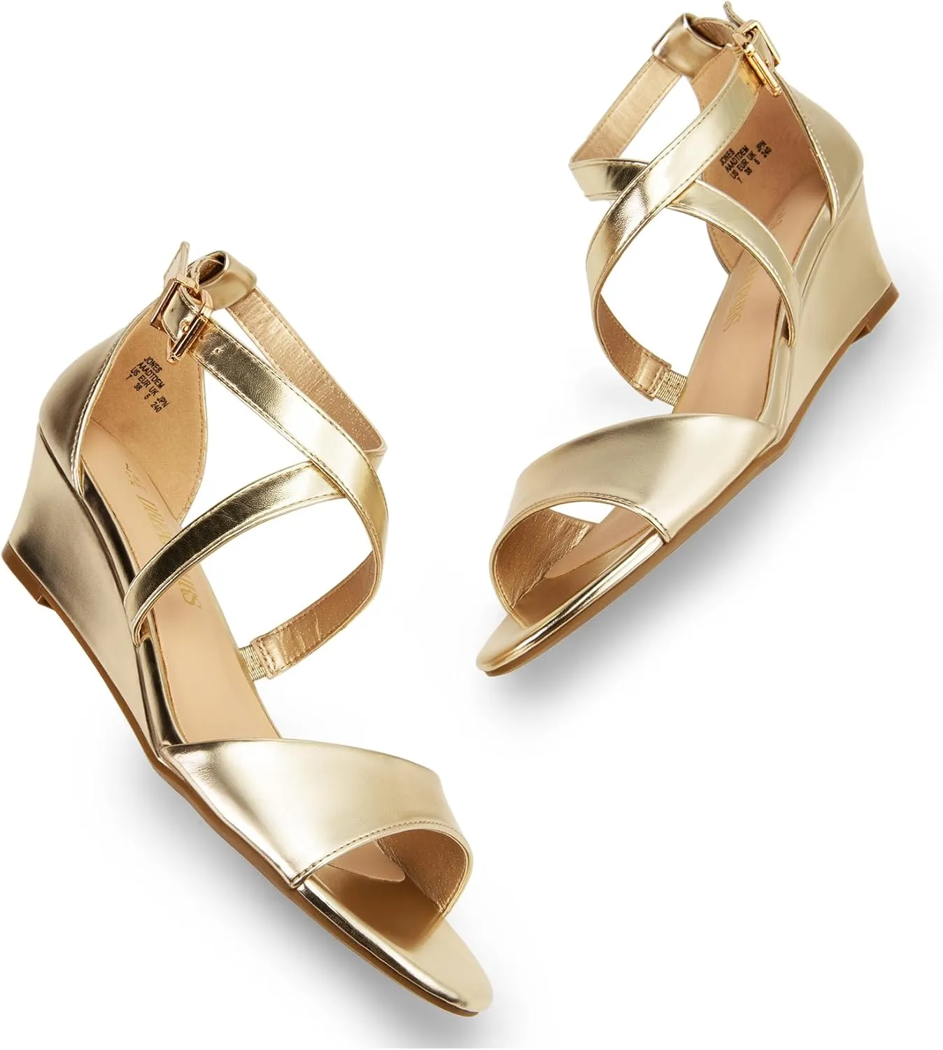 DREAM PAIRS Women's Low Wedge Sandals Ankle Strap Heel Sandal Open Toe Wide Dress Summer Shoes