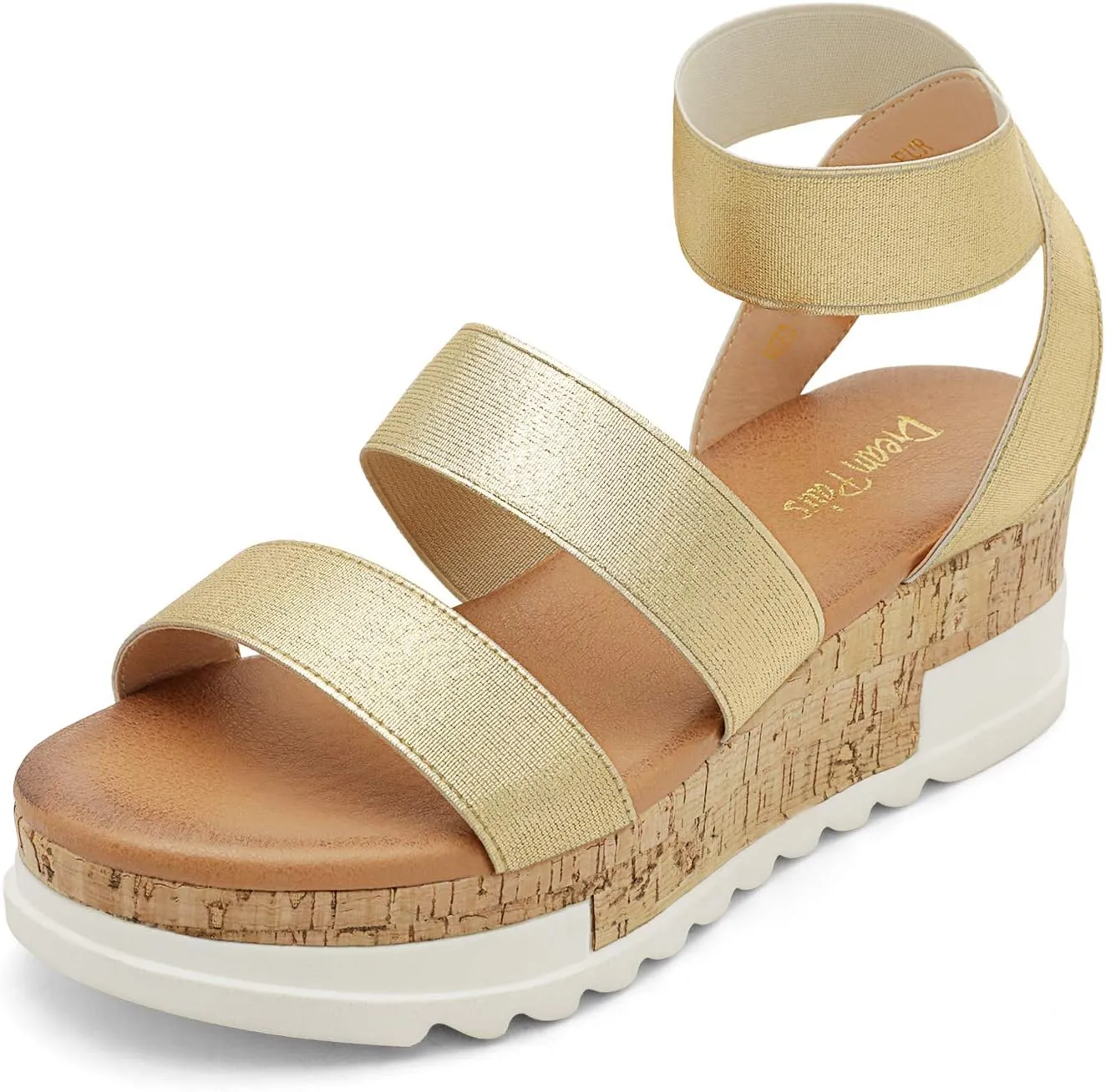 DREAM PAIRS Women's Open Toe Ankle Strap Casual Flatform Platform Wedges Sandals