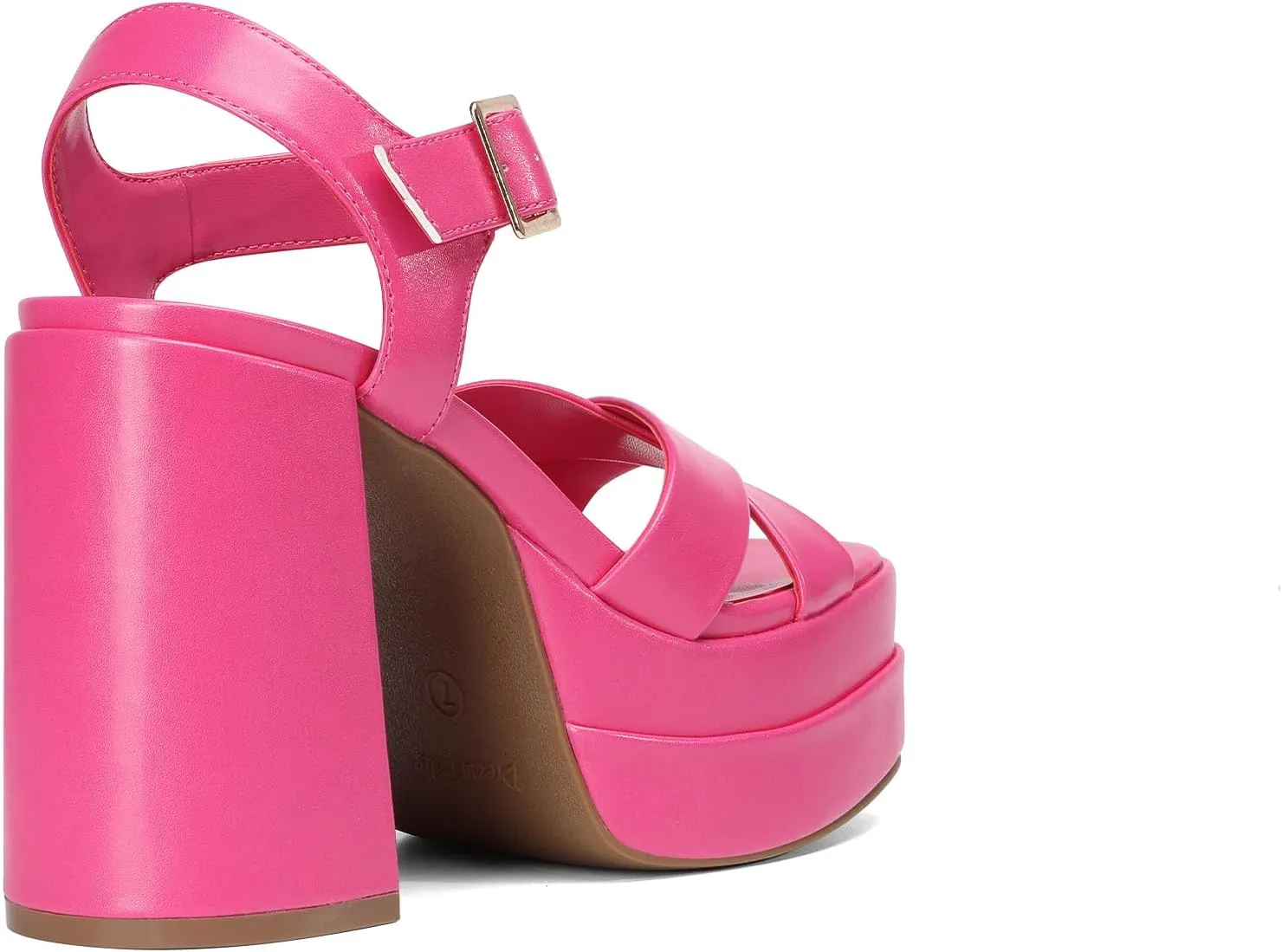DREAM PAIRS Women's Platform Chunky Heels Square Open Toe Ankle Strap High Heeled Sandals Y2K Shoes for Party Brunch