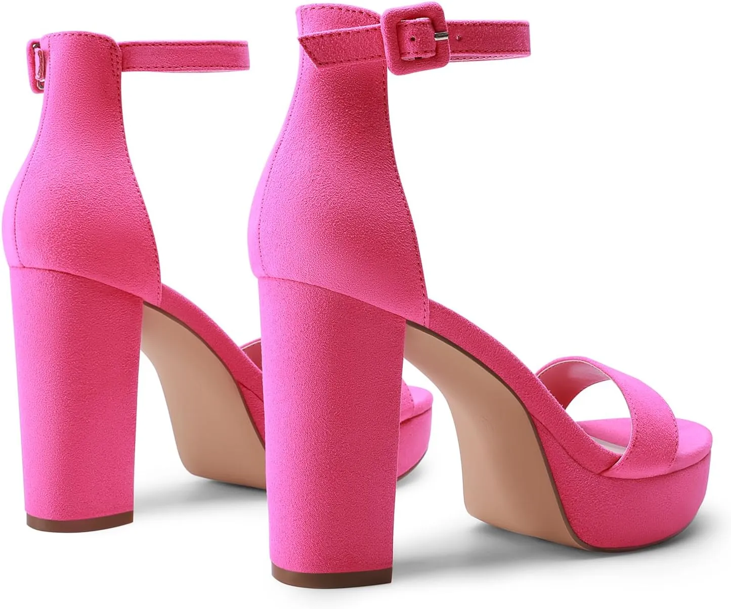 DREAM PAIRS Women's Platform Chunky High Heeled Sandals Open Toe Block Heels Ankle Strap Dress Shoes for Wedding Party Evening