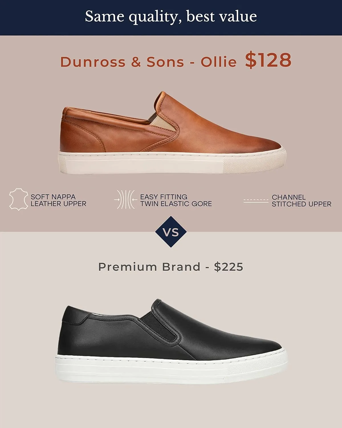 Dunross & Sons Mens Sneakers. Fashion Sneakers. Lace-Up Or Slip-On Mens Casual Shoes. Comfortable Leather Shoes.