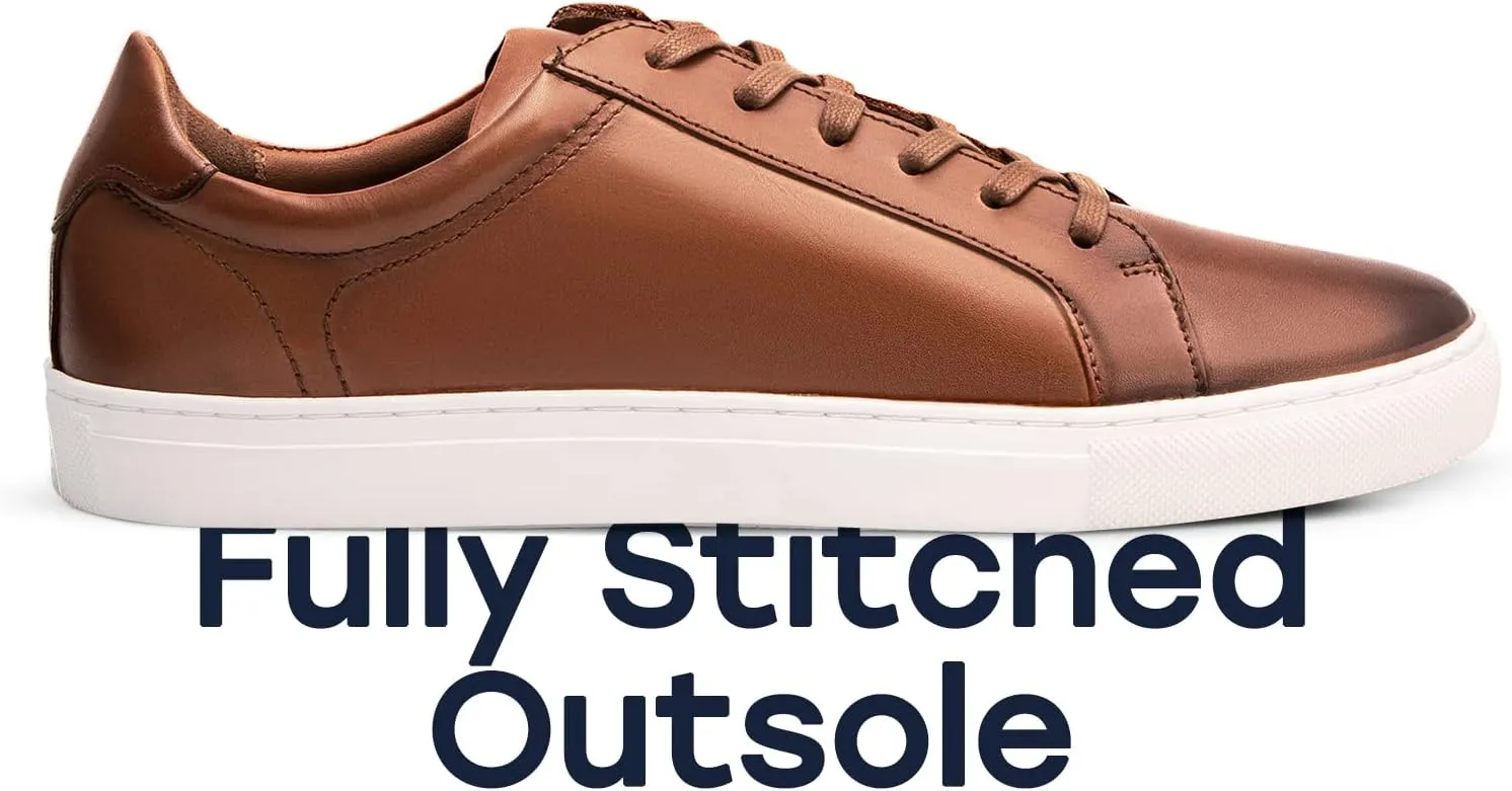 Dunross & Sons Mens Sneakers. Fashion Sneakers. Lace-Up Or Slip-On Mens Casual Shoes. Comfortable Leather Shoes.