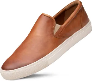 Dunross & Sons Mens Sneakers. Fashion Sneakers. Lace-Up Or Slip-On Mens Casual Shoes. Comfortable Leather Shoes.