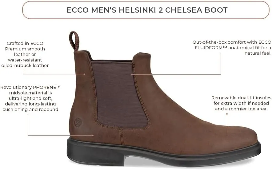ECCO Men's Helsinki 2.0 Double Gore Chelsea Boot