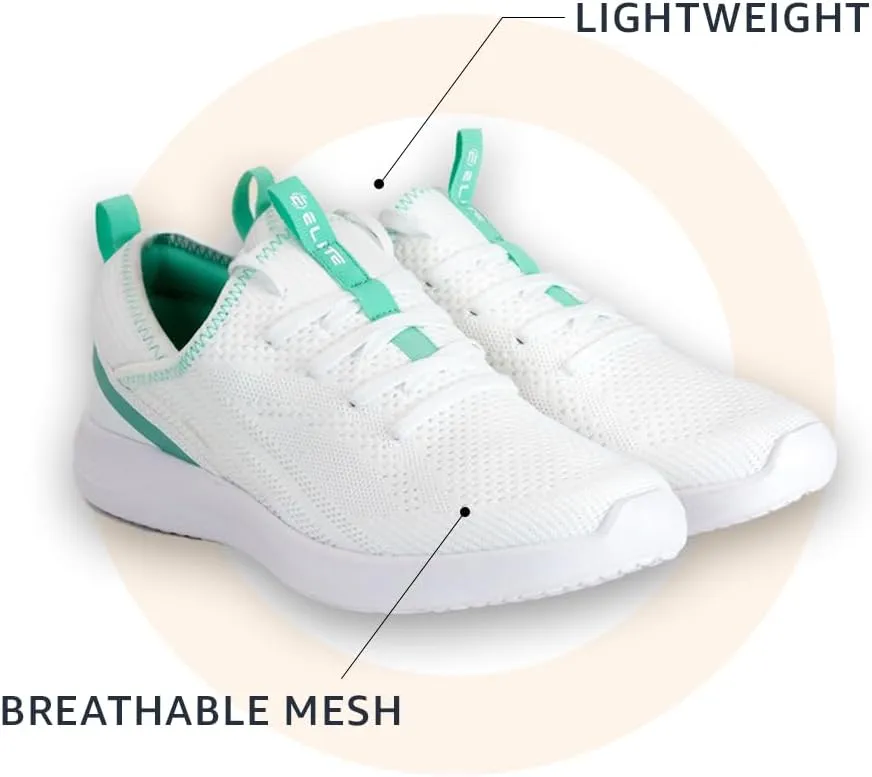 ELITE Women’s Shoes | Black, Grey, or White Sneakers for Women | Fits Comfortably | Great for Standing, Walking, The Gym, and Exercising | Lightweight and Breathable