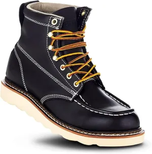 EverBoots Mens Work Boots for Men, Leather EverFit Lightweight Comfort Boot, Anti Slip & Shock Absorption, Soft Oil Grain, Goodyear Welt, Industrial Construction, Roofing, Electrician