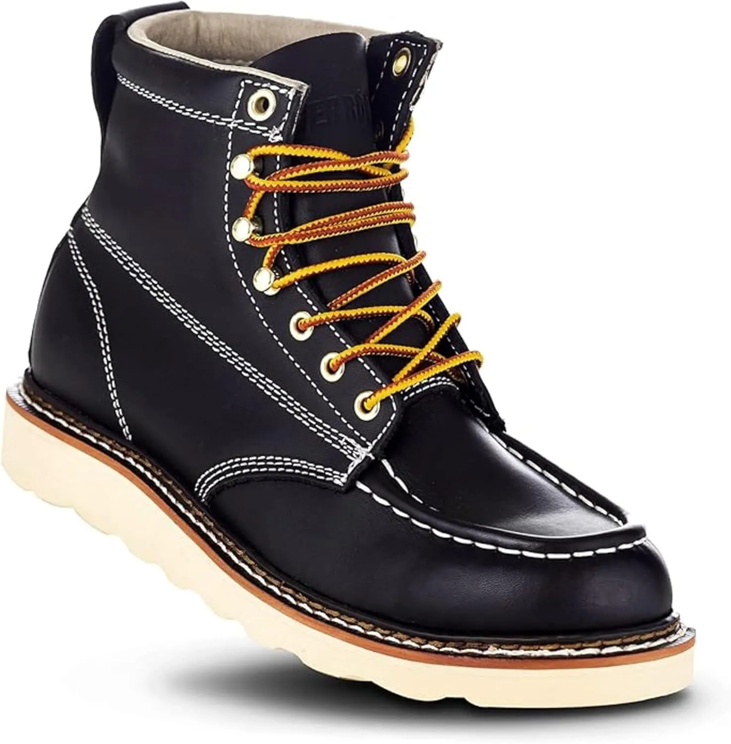EverBoots Mens Work Boots for Men, Leather EverFit Lightweight Comfort Boot, Anti Slip & Shock Absorption, Soft Oil Grain, Goodyear Welt, Industrial Construction, Roofing, Electrician