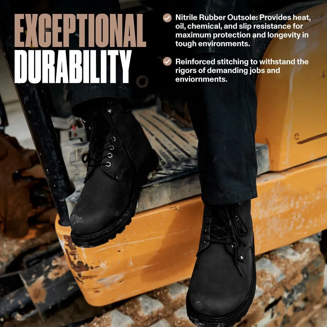 EVERBOOTS Tank S Steel Toe Work Boots for Men, EverFit Comfort Technology, Anti Slip Grip & Ultra Shock Absorption, Heavy Duty Leather Boot, Safety Industrial Workwear Construction