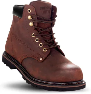 EVERBOOTS Tank S Steel Toe Work Boots for Men, EverFit Comfort Technology, Anti Slip Grip & Ultra Shock Absorption, Heavy Duty Leather Boot, Safety Industrial Workwear Construction