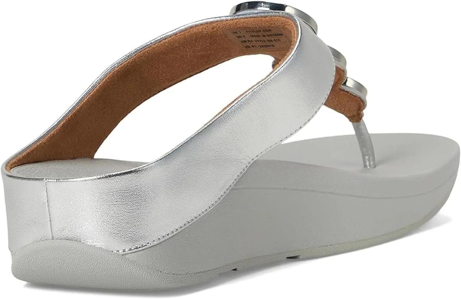 FitFlop Women's Fino Resin-Hoop Leather Toe-Post Sandals Wedge