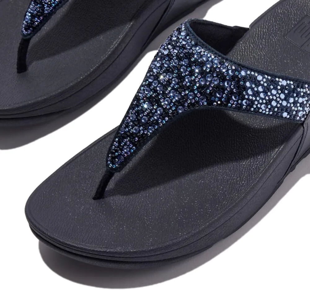 FitFlop Women's Lulu Crystal-Mix Toe-Post Sandals Wedge