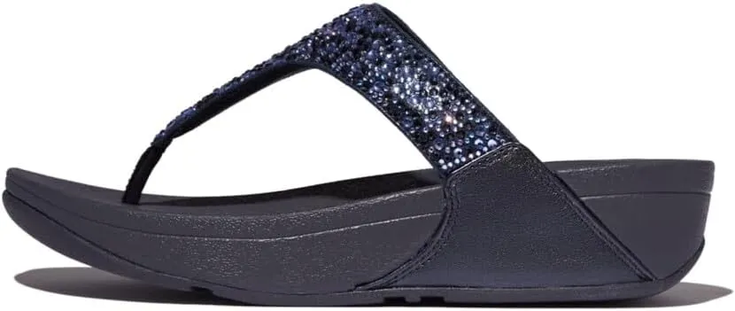 FitFlop Women's Lulu Crystal-Mix Toe-Post Sandals Wedge