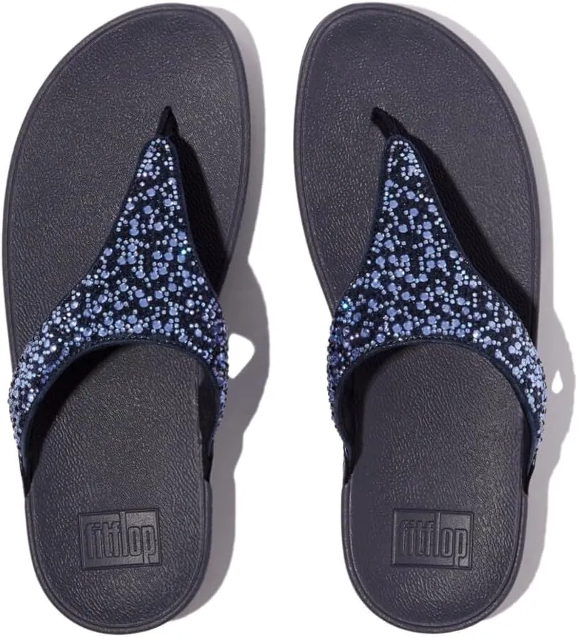 FitFlop Women's Lulu Crystal-Mix Toe-Post Sandals Wedge