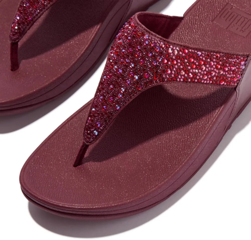 FitFlop Women's Lulu Crystal-Mix Toe-Post Sandals Wedge