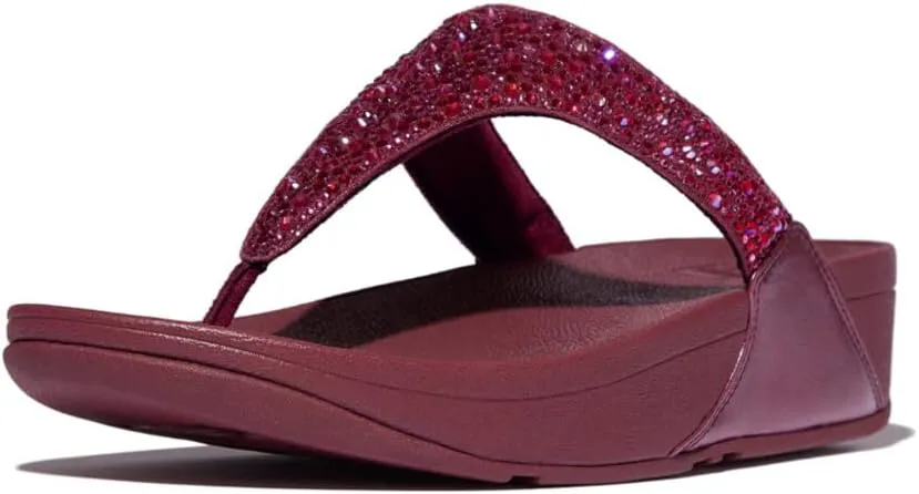 FitFlop Women's Lulu Crystal-Mix Toe-Post Sandals Wedge