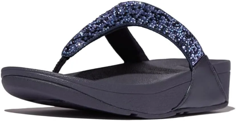 FitFlop Women's Lulu Crystal-Mix Toe-Post Sandals Wedge
