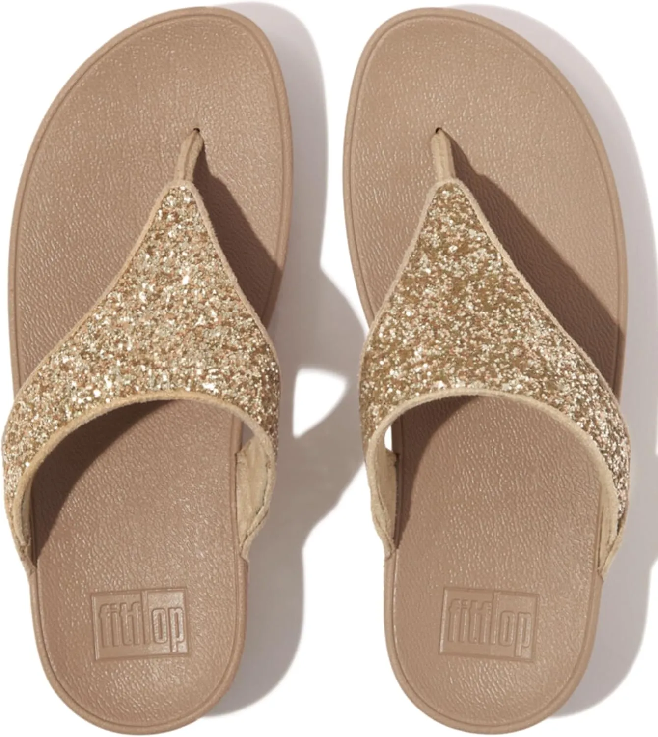 FitFlop Women's Lulu Glitter Toe-Post Sandals Wedge