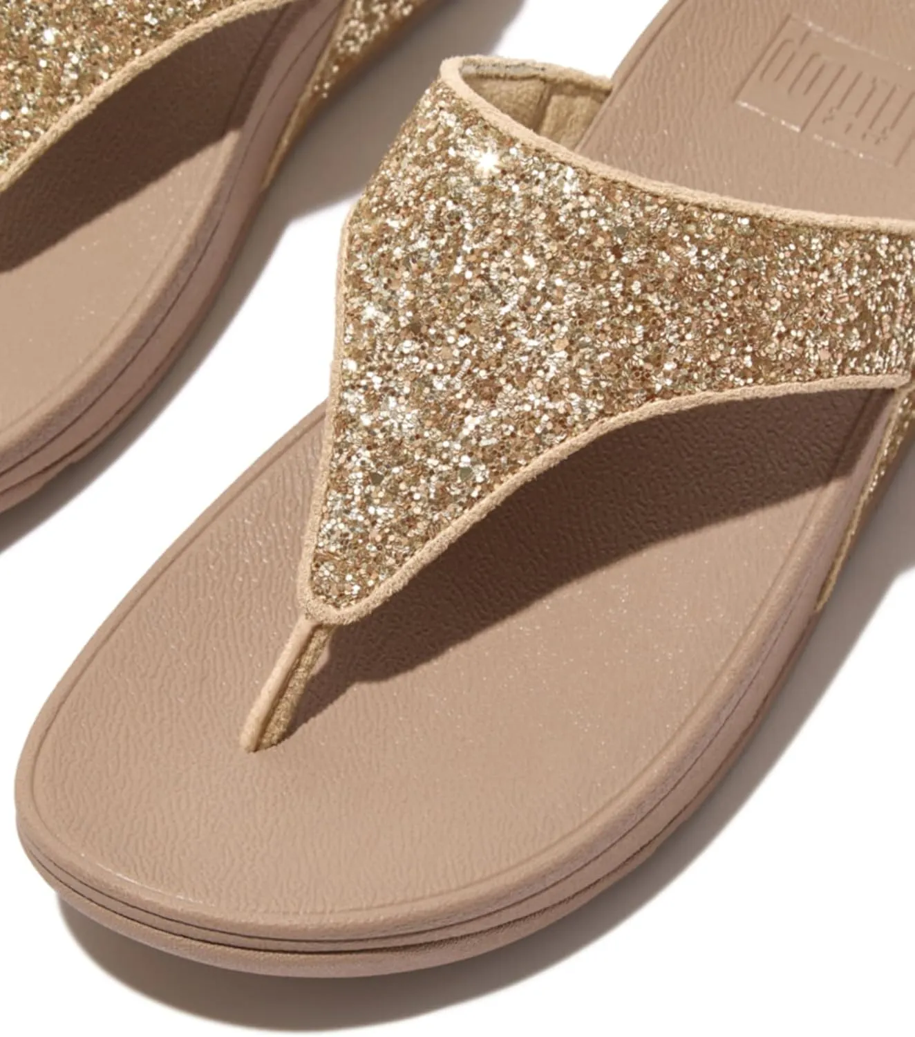 FitFlop Women's Lulu Glitter Toe-Post Sandals Wedge