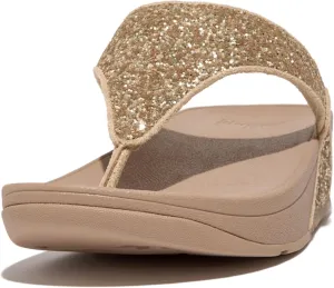 FitFlop Women's Lulu Glitter Toe-Post Sandals Wedge