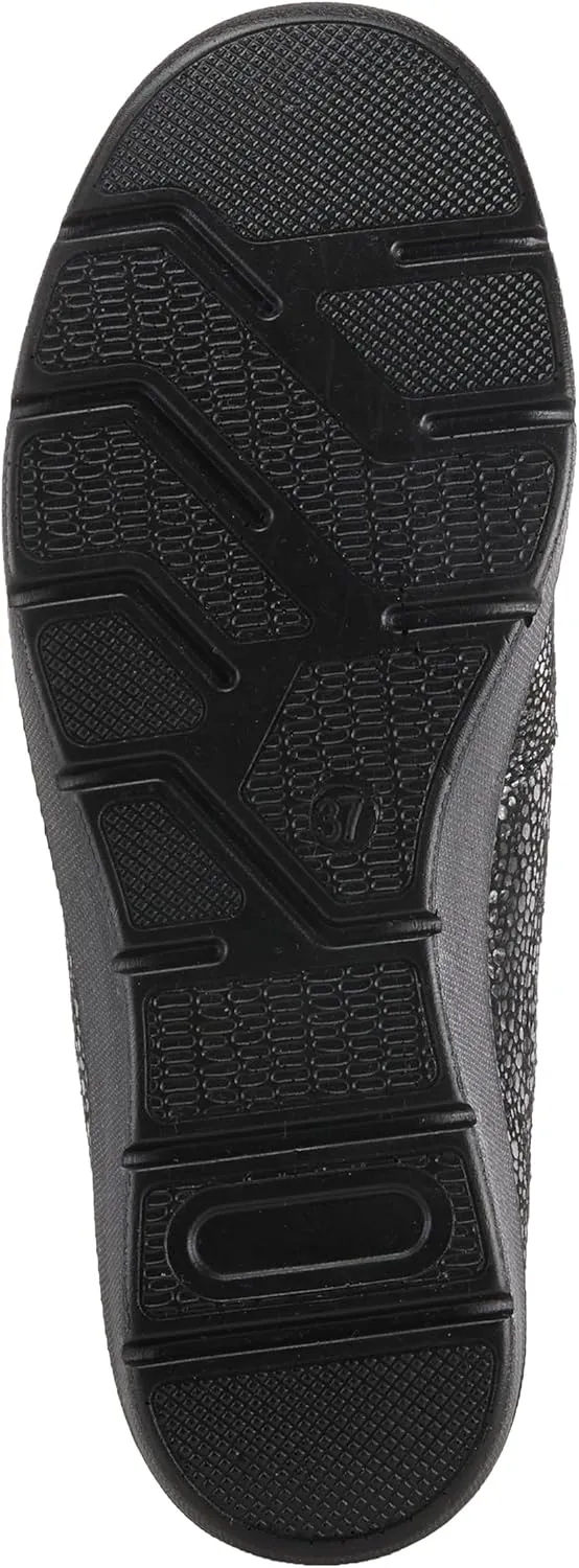 Flexus Spring Step Pellegrini Women's Loafer - Embossed Clogs Platform Loafers for Women - Stretchable Casual Slip On Shoes