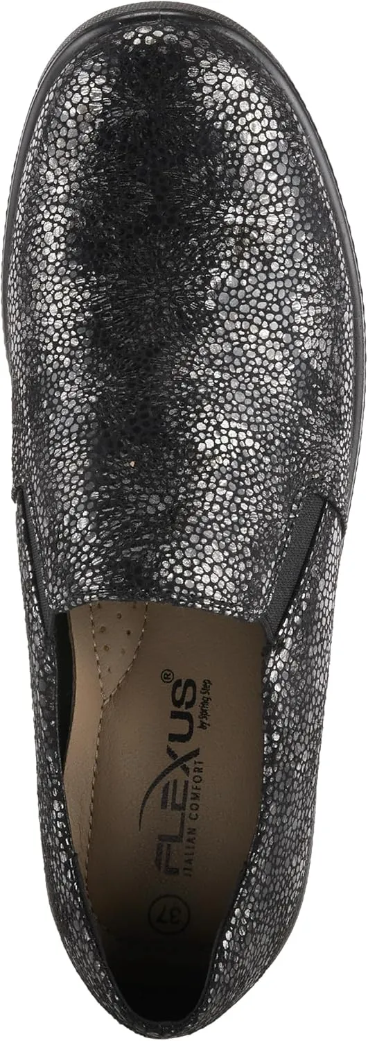 Flexus Spring Step Pellegrini Women's Loafer - Embossed Clogs Platform Loafers for Women - Stretchable Casual Slip On Shoes