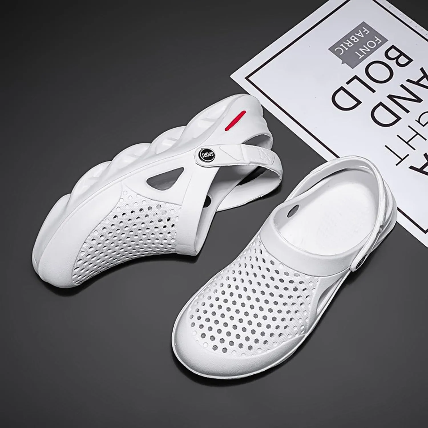 FLIOZY Mens Casual Sandals Breathable Mesh Walking Mules Sneakers Open Back Slip On Shoes Quick-Dry Slippers