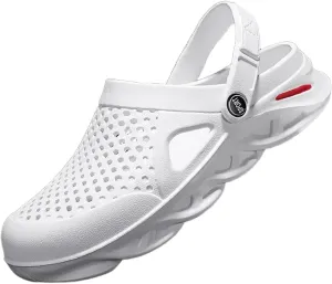 FLIOZY Mens Casual Sandals Breathable Mesh Walking Mules Sneakers Open Back Slip On Shoes Quick-Dry Slippers