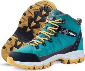 Foxelli Women’s Hiking Boots - Waterproof Lightweight & Breathable Suede Leather