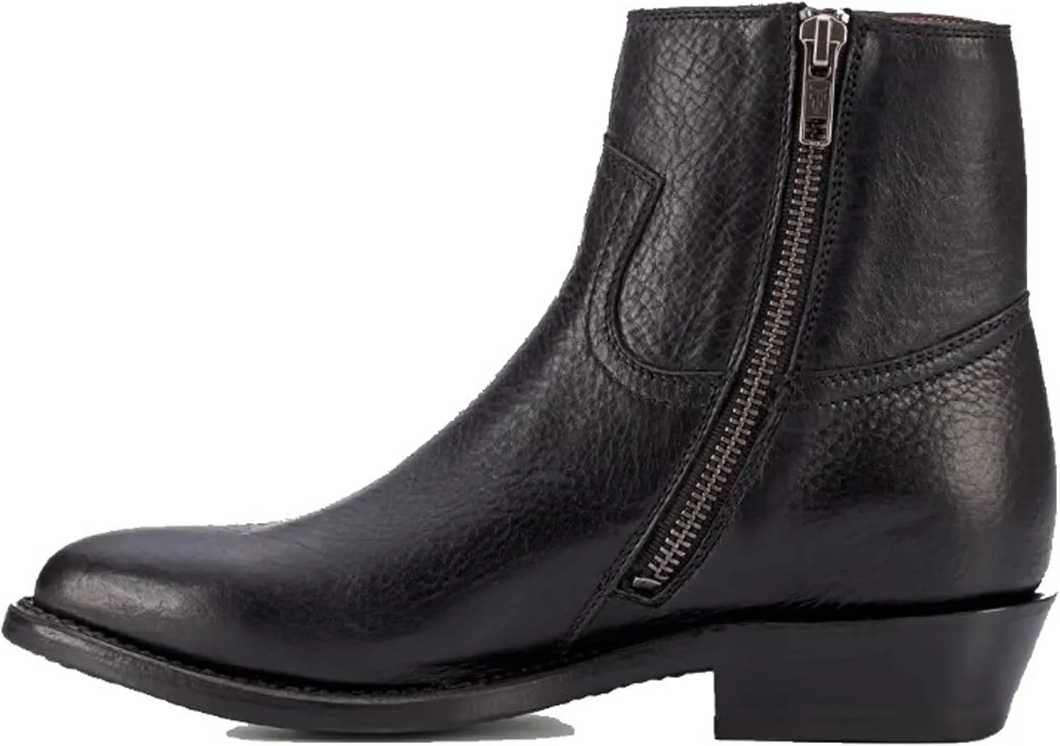 Frye Billy Inside Zip Booties for Women Crafted from Antiqued Leather with Wellington Stitchwork, Brass Hardware - 5 ¾” Shaft
