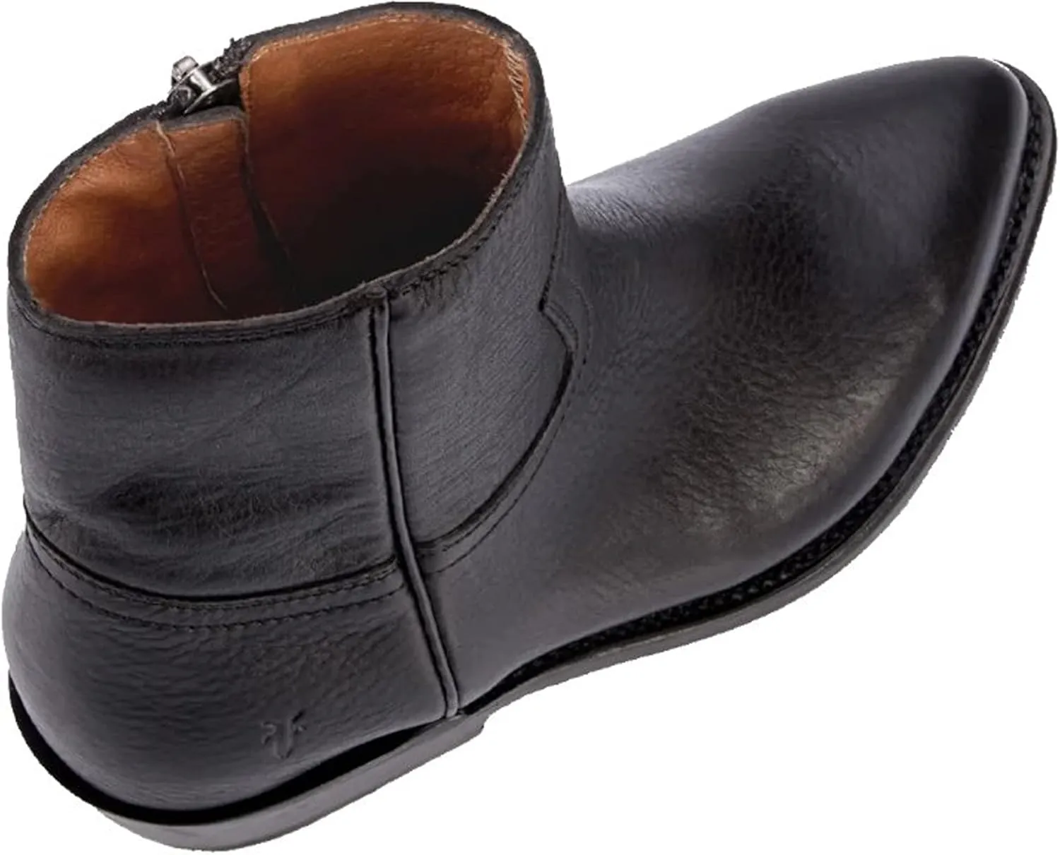 Frye Billy Inside Zip Booties for Women Crafted from Antiqued Leather with Wellington Stitchwork, Brass Hardware - 5 ¾” Shaft