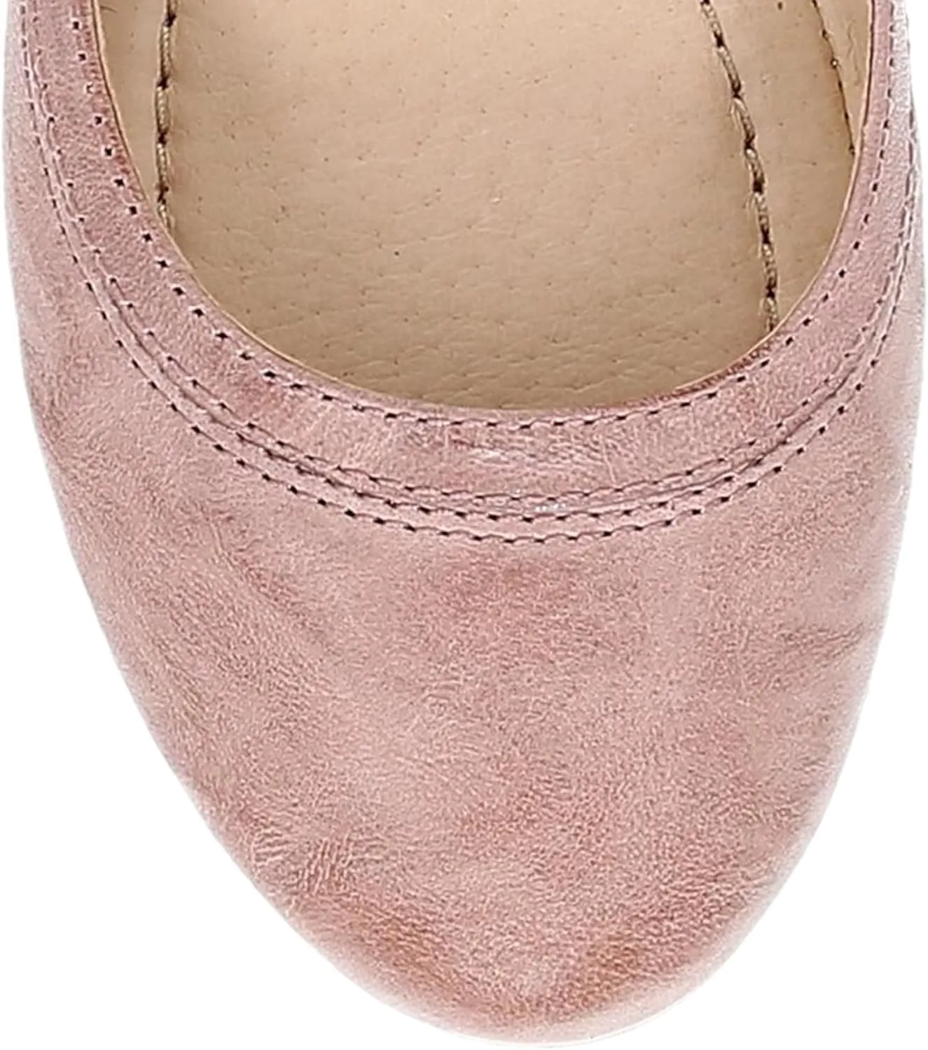 Frye Carson Ballet Flats for Women Featuring Premium Tumbled Leather with Leather Lining and Leather Outsole – 3/8" Heel