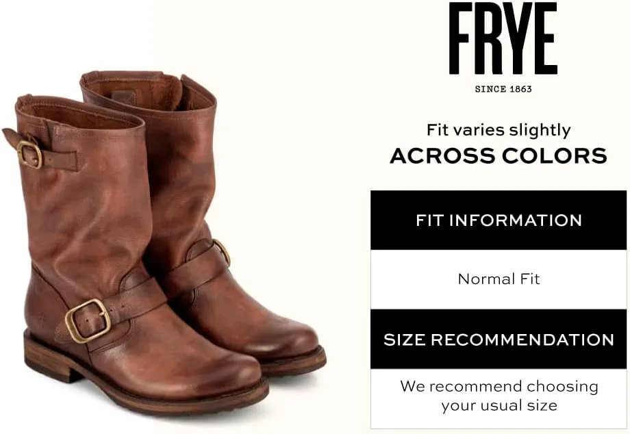 Frye Veronica Short Boots for Women Made from Full-Grain Leather with Antique Metal Hardware, Goodyear Welt Construction, and Rubber Lug Soles – 6 ¾” Shaft Height