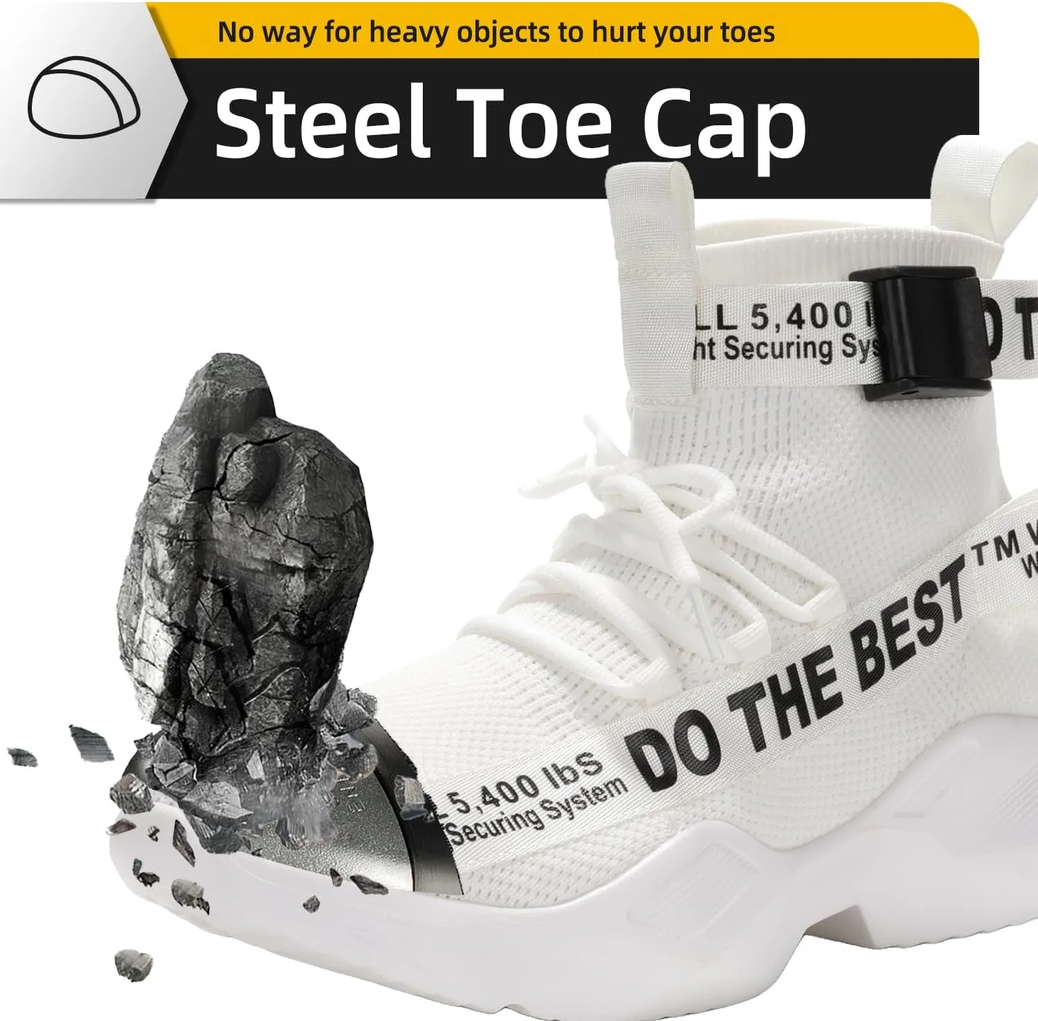 Furuian Steel Toe Shoes for Men Women Comfortable Lightweight Safety Snekaers Industrial Construction Work Shoes for Men