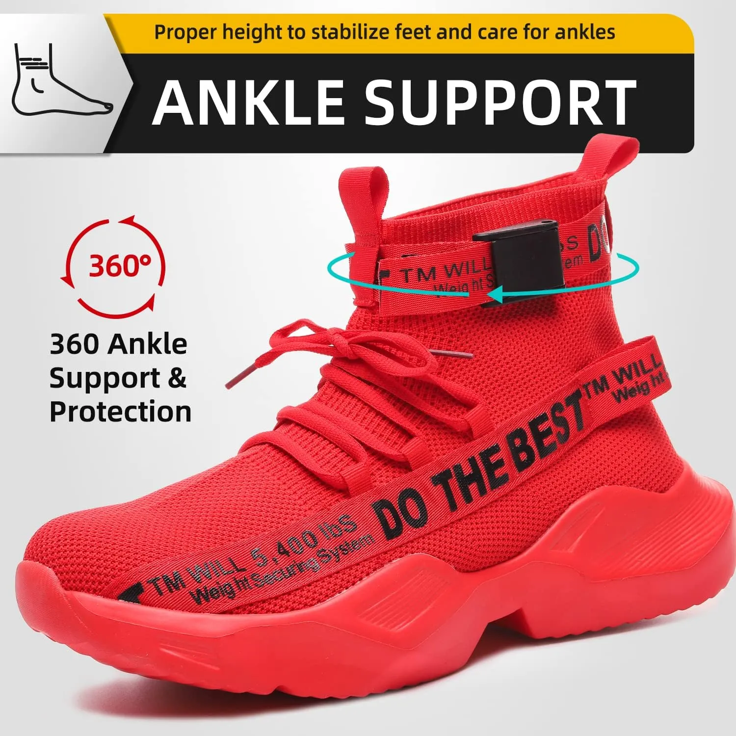 Furuian Steel Toe Shoes for Men Women Comfortable Lightweight Safety Snekaers Industrial Construction Work Shoes for Men