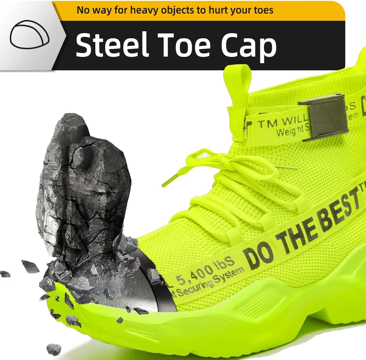 Furuian Steel Toe Shoes for Men Women Comfortable Lightweight Safety Snekaers Industrial Construction Work Shoes for Men