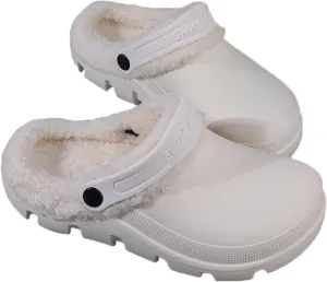 Garden Clogs Fuzzy for House : Women Men Warm Fur Lined Slippers for Winter Unisex Non-Slip Mules for Indoor Outdoor