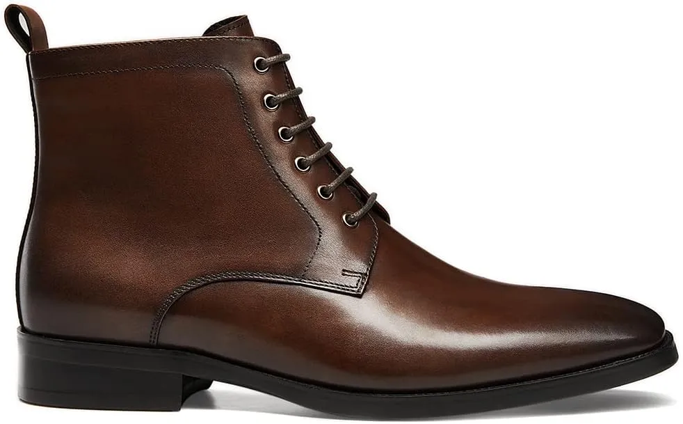 GIFENNSE Mens Chukka Boots Mens Dress Boots Oxford Leather Boots Famal Chelsea Boots for Men