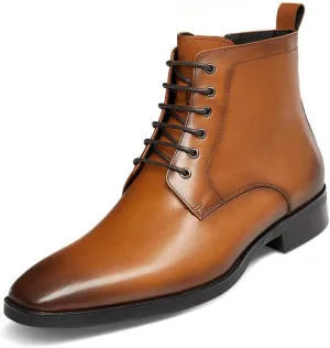 GIFENNSE Mens Chukka Boots Mens Dress Boots Oxford Leather Boots Famal Chelsea Boots for Men