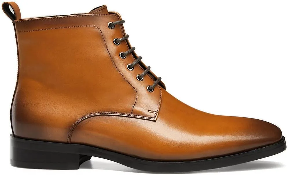 GIFENNSE Mens Chukka Boots Mens Dress Boots Oxford Leather Boots Famal Chelsea Boots for Men