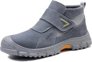 GLANOUDUN Welding Boots for Men Slip on Work Boots for Men Steel Toe Boot Comfortable Welder Boot Construction Safety Footwear Indestructible Men's Steel Toe Shoes