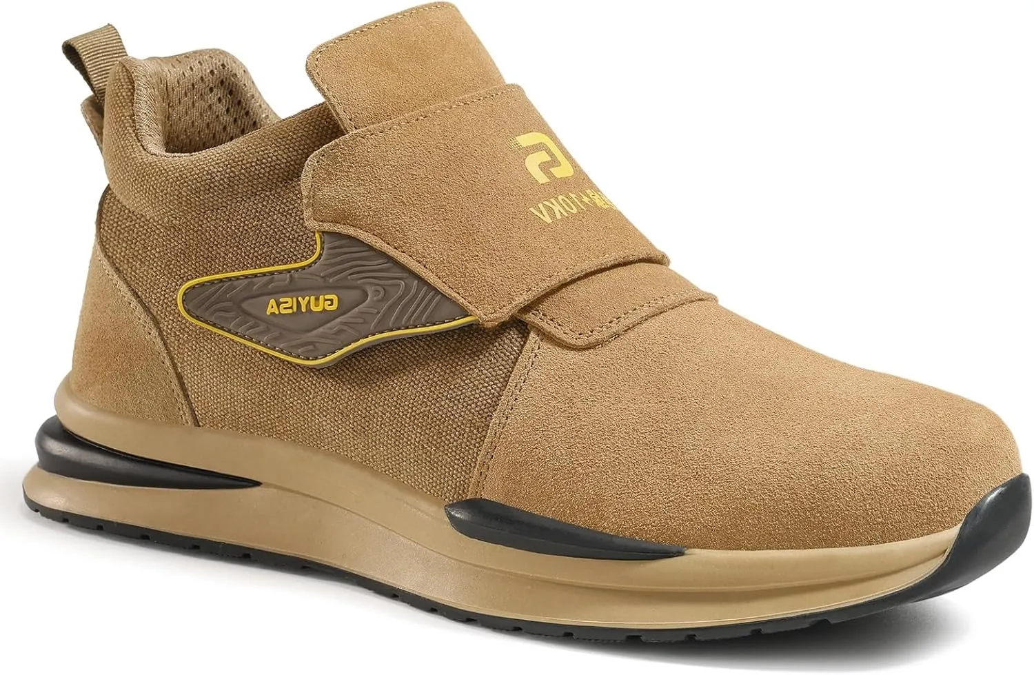 GLANOUDUN Welding Boots for Men Slip on Work Boots for Men Steel Toe Boot Comfortable Welder Boot Construction Safety Footwear Indestructible Men's Steel Toe Shoes