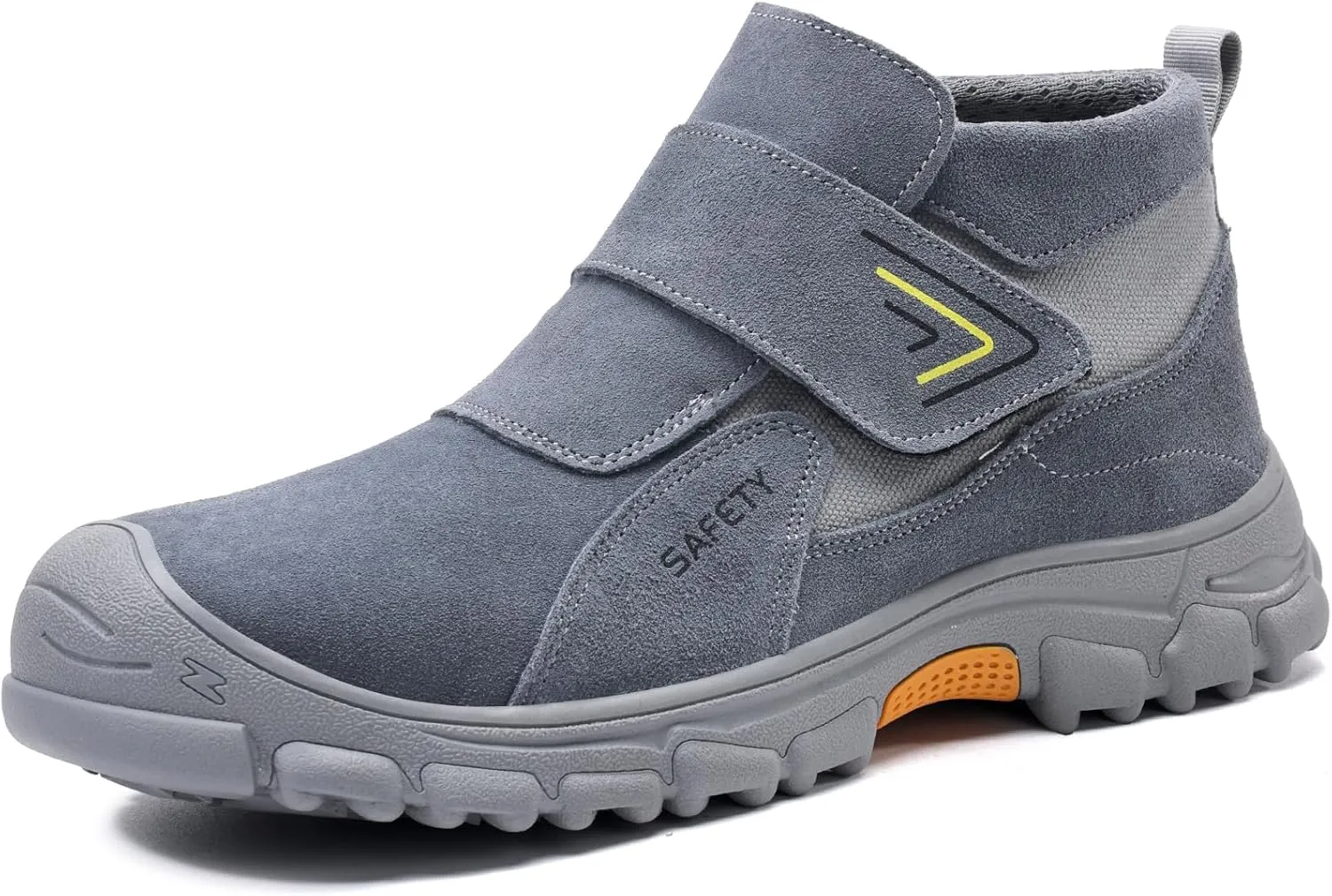 GLANOUDUN Welding Boots for Men Slip on Work Boots for Men Steel Toe Boot Comfortable Welder Boot Construction Safety Footwear Indestructible Men's Steel Toe Shoes