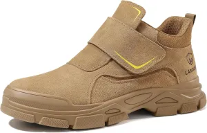 GLANOUDUN Welding Work Boots for Men Slip on Steel Toe Shoes for Men Indestructible Steel Toe Boots Welder Men's Working Shoes Fireproof Safety Footwear for Construction Men's Work & Safety Footwear