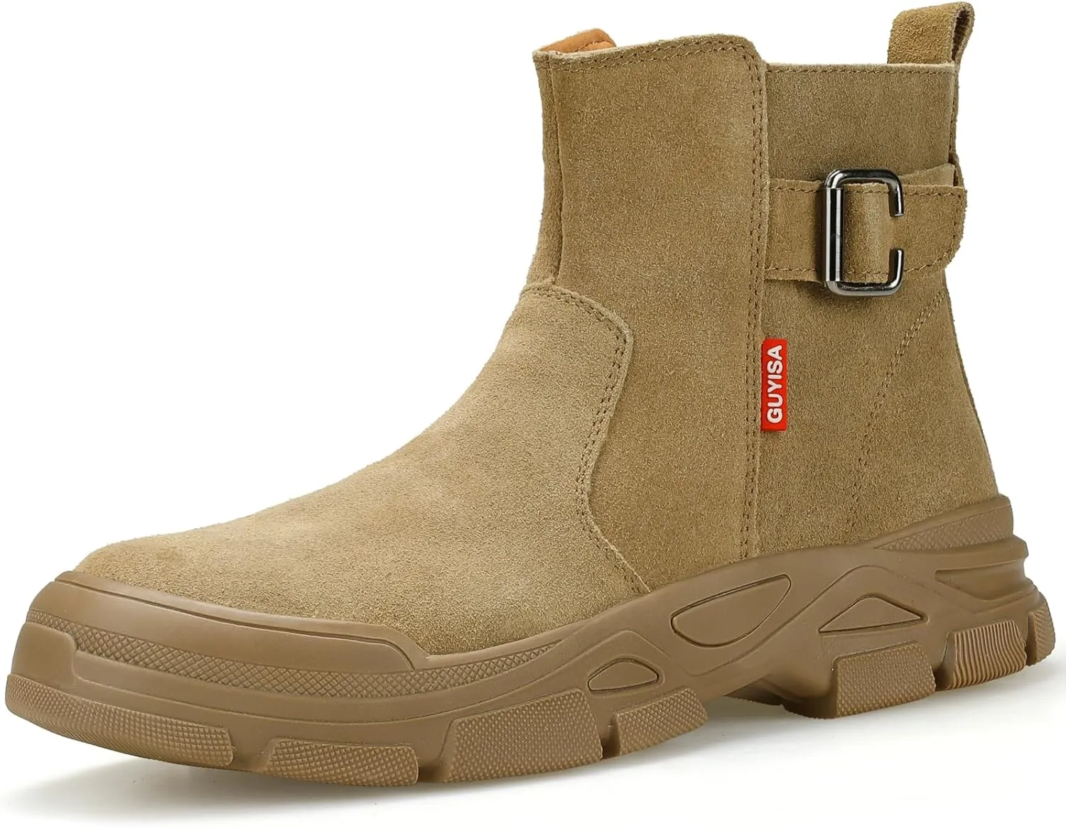 GLANOUDUN Welding Work Boots for Men Slip on Steel Toe Shoes for Men Indestructible Steel Toe Boots Welder Men's Working Shoes Fireproof Safety Footwear for Construction Men's Work & Safety Footwear