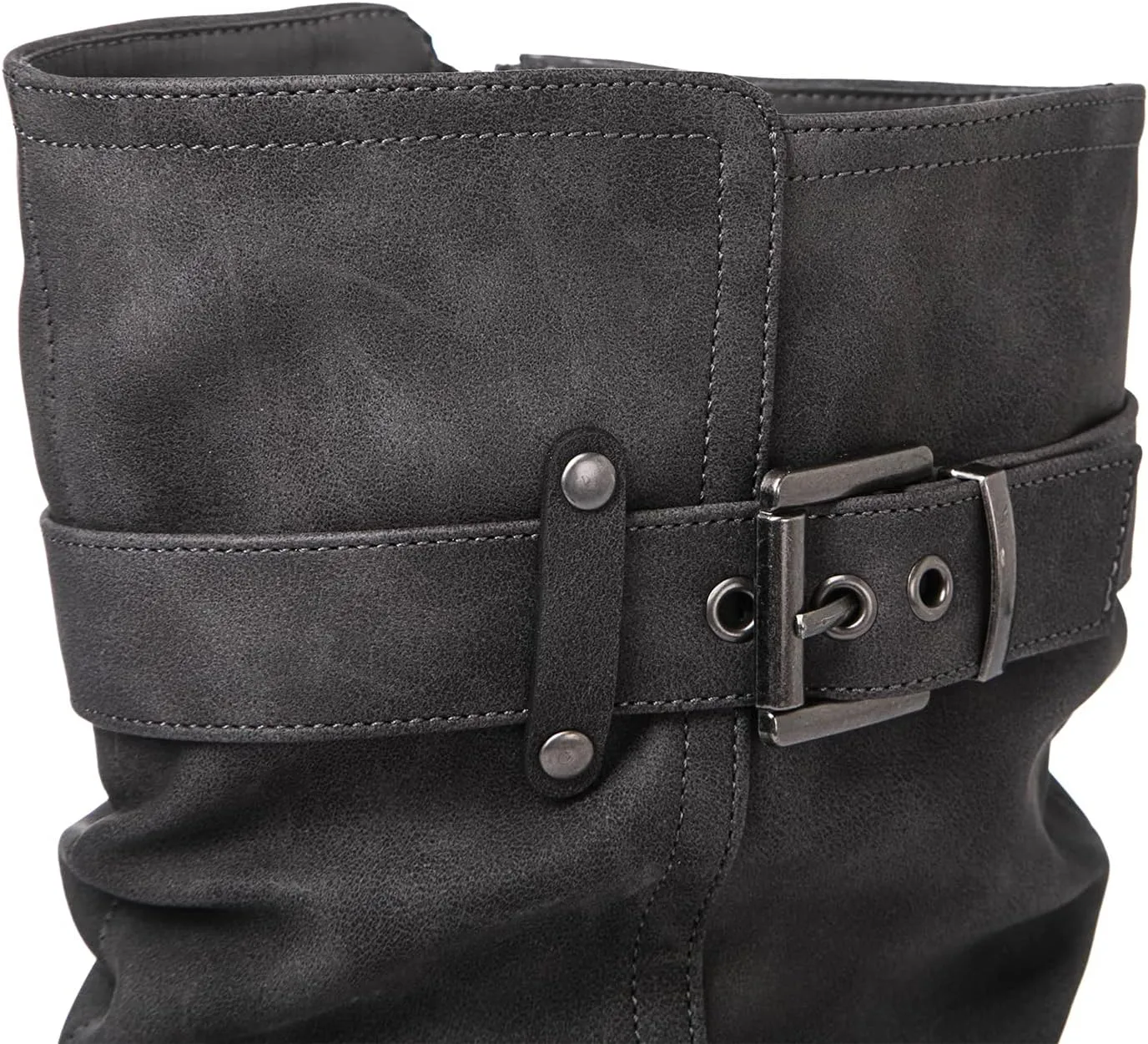 GLOBALWIN Women's Mid Calf Dress Boots Biker Motorcycle Riding Boots Women For Women