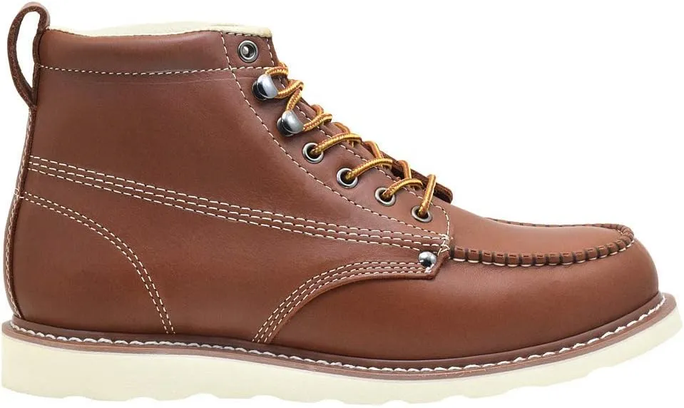 Golden Fox Men's Premium Leather Soft Toe Light Weight Industrial Construction Moc Work Boots Insulated