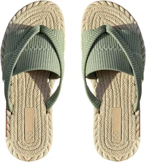 GORGLITTER Women's Open Toe Thong Dressy Sandals Summer Beach Flip Flops Trendy 2025 Slide Sandals