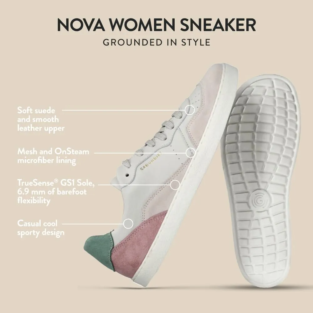 GROUNDIES Nova Barefoot Shoes for Women - Trainer Sneakers for Women with Foot-Friendly Wide Toe Box, Neutral Footbed, and Non Slip Zero Drop Outsole