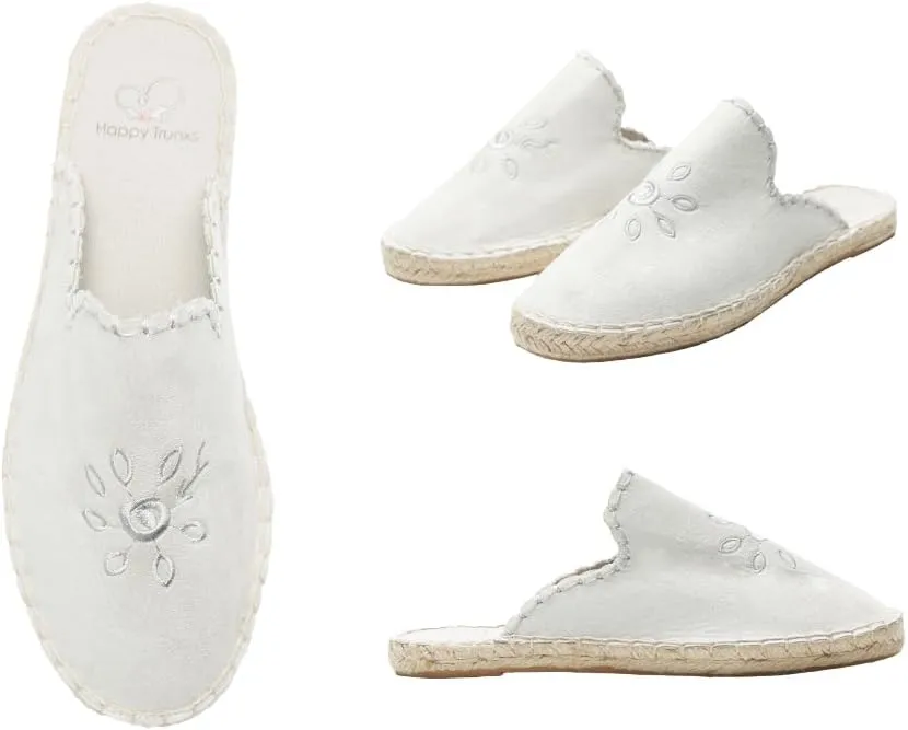 Happy Trunks Mules for Women Slip on Clogs Comfortable Backless Flats Shoes/Espadrilles for Women/Alpargatas para Mujer/Summer Shoes