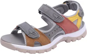 Harssidanzar Women's Leather Sandals Outdoor Sandals Hiking Sandals Casual Walking Sandals Strap Adjustable Beach Sandals For Women SL256US